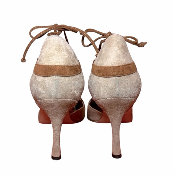 MANOLO BLAHNIK Suede ankle tie heels 🤎 - Picture 4 of 8